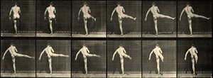 Nude Male Ballet Dancer, First Ballet Action, Lifting Right Leg (Plate 369) c.1887